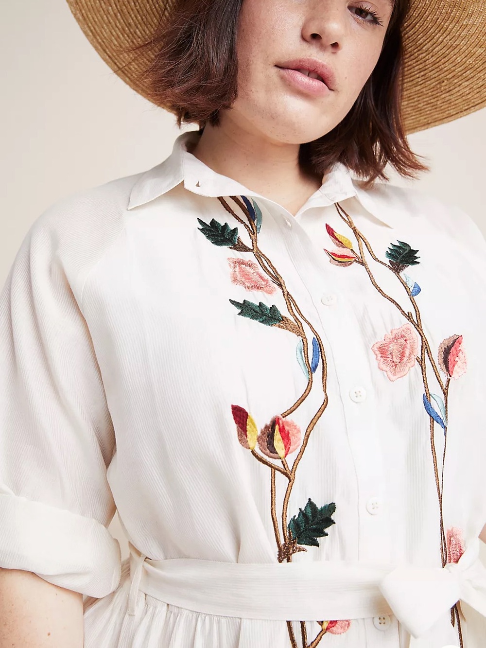 Anthropologie Embroidered Shirtdress by Samant Chauhan - Picture 3 of 8